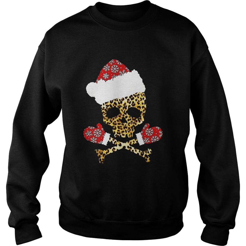 Santa Skull Leopard Christmas shirt