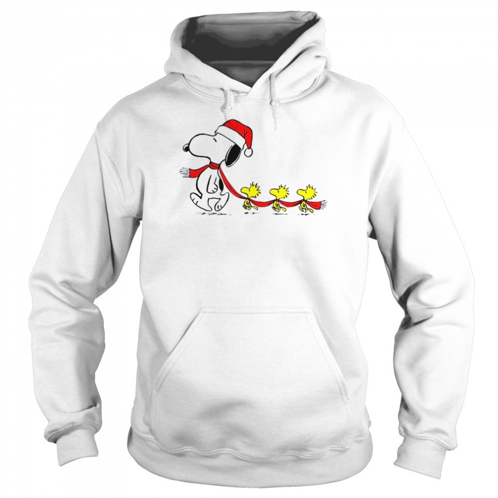 Santa Snoopy and Woodstock Merry Christmas shirt