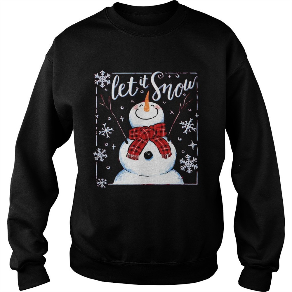 Santa Snowman Let It Snow shirt