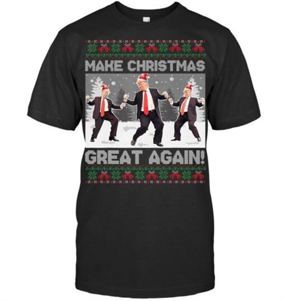 Santa Trump Dance Make Christmas Great Again Ugly Sweater Sweatshirt