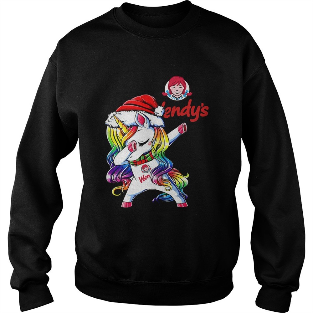 Santa Unicorn Dabbing Wendys Shirt