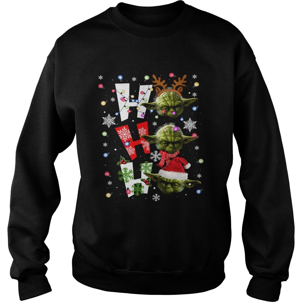 Santa Yoda ho ho ho christmas shirt