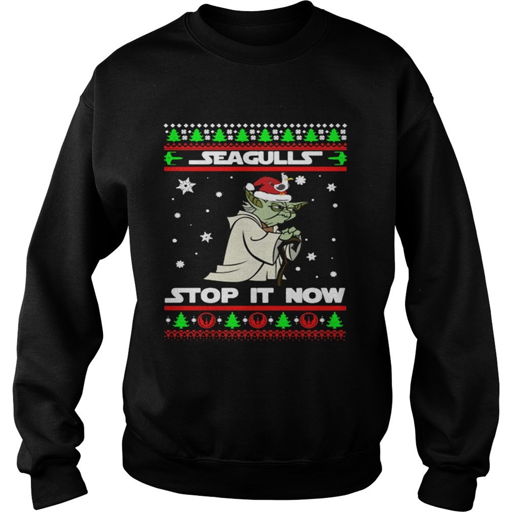 Santa Yoda Seagulls stop it now Christmas shirt