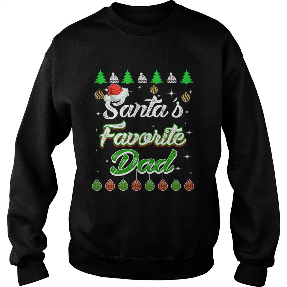 Santas Favorite Dad Awesome Christmas TShirt