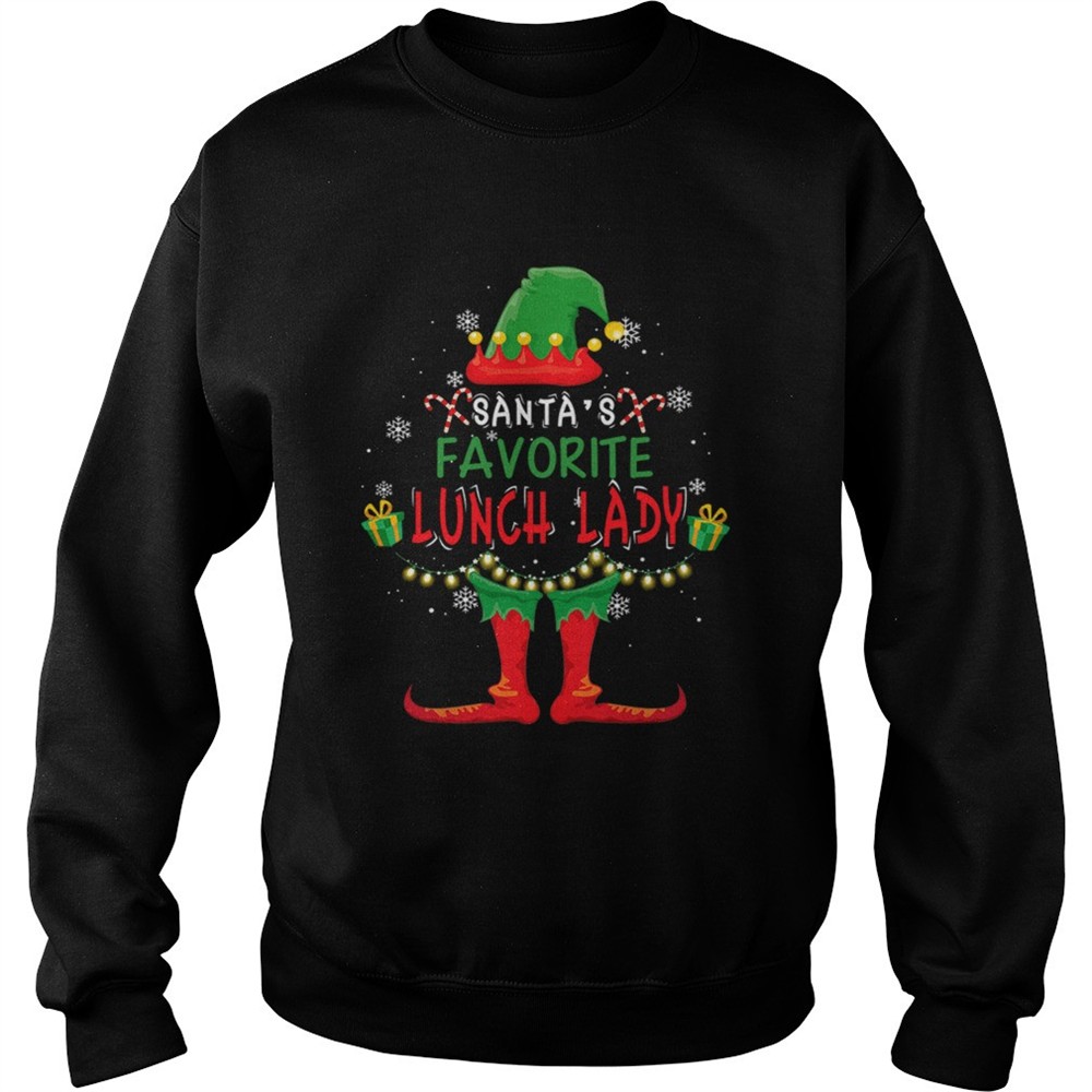Santas Favorite Lunch Lady Christmas Holiday Gift TShirt