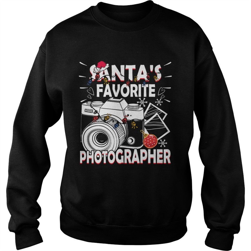 Santas Favorite Photographer Christmas Gift shirt