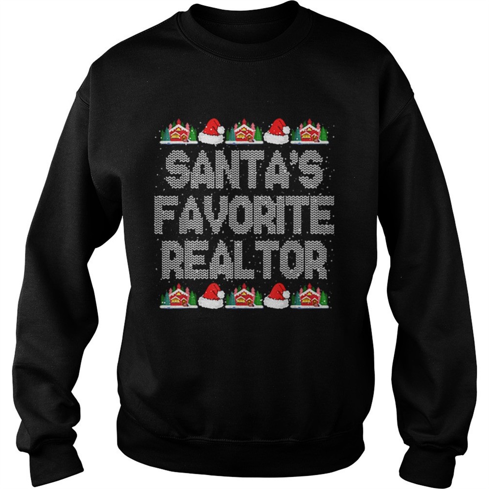 Santas Favorite Realtor Christmas Gift for Real Estate Agent shirt