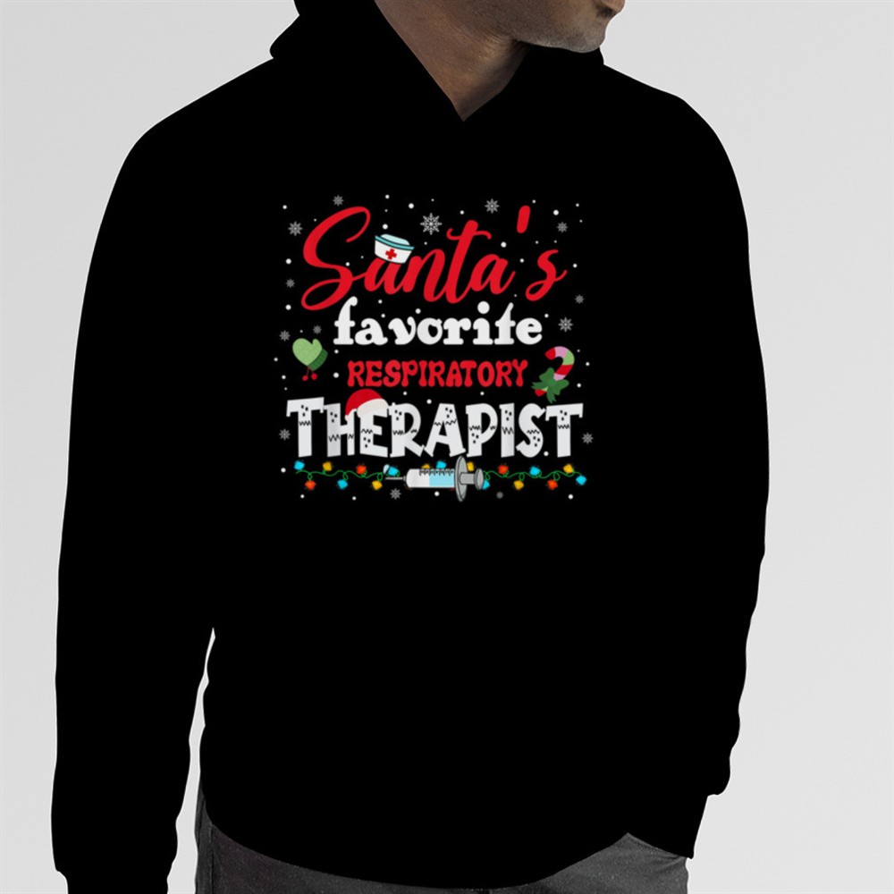 Santas Favorite Respiratory Therapist Funny 2025 Christmas T-Shirt B0BMB3PDTJ