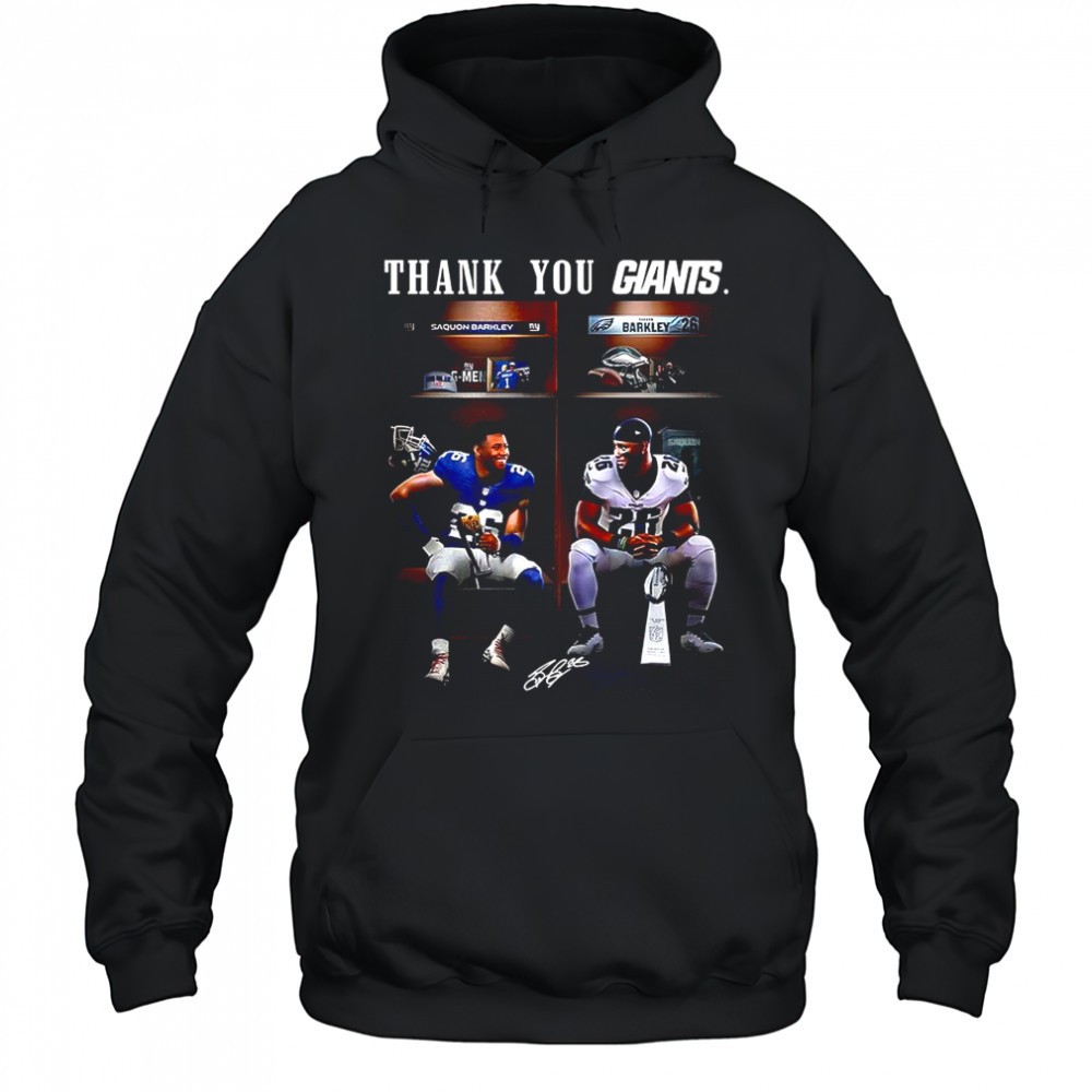 Saquon Barkley and Odell Beckham Jr Thank you New York Giants signature shirt