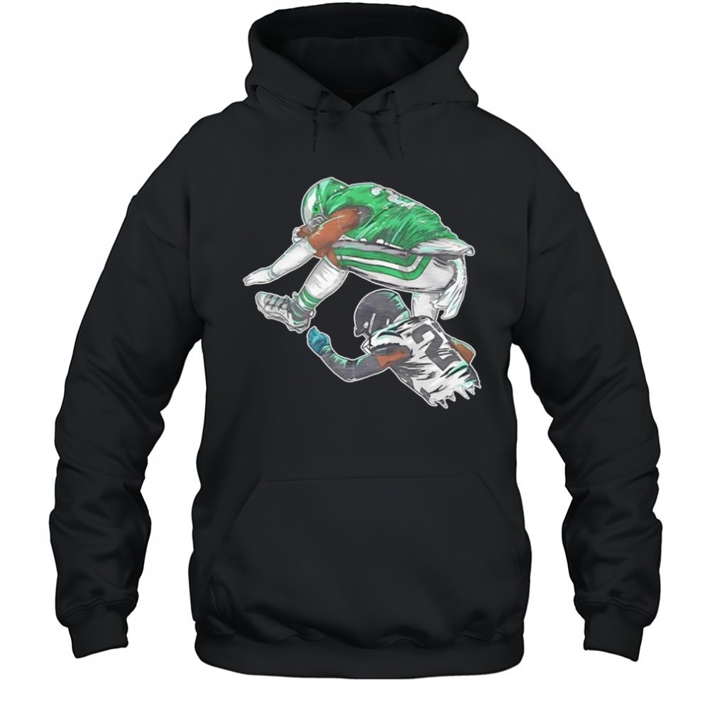 Saquon Barkley Jaw-Dropping Reverse Hurdle Philadelphia Eagles Shirt