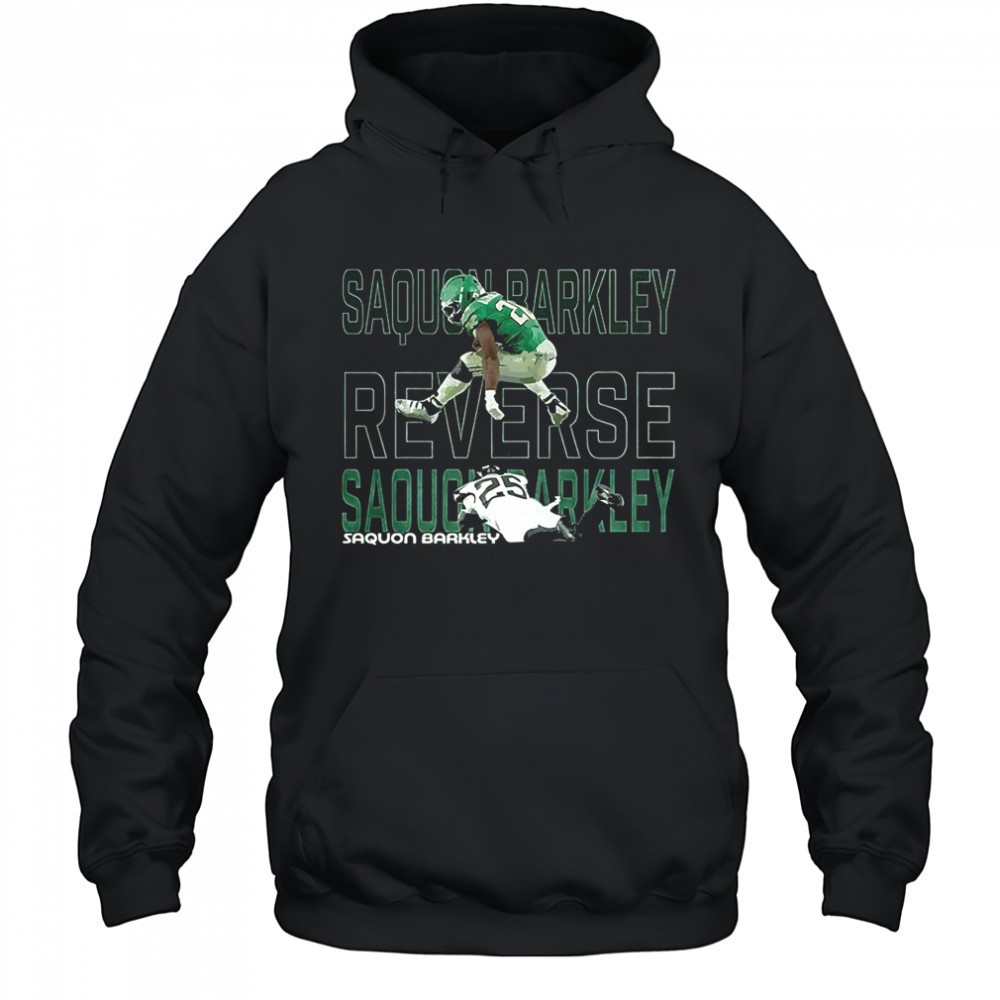 Saquon Barkley Philadelphia Eagles football hurdle revese shirt