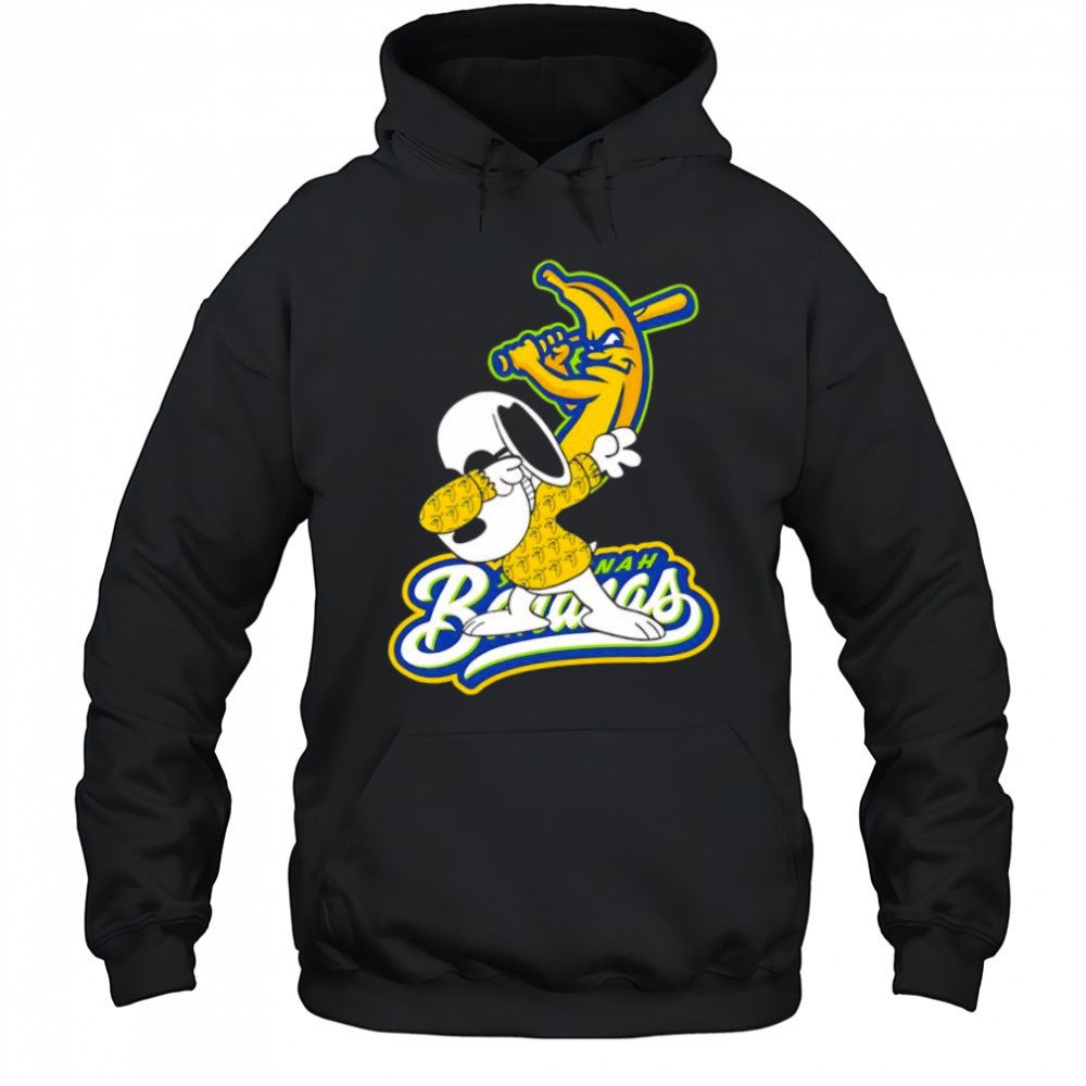 Savannah Bananas baseball team with Snoopy hiphop shirt
