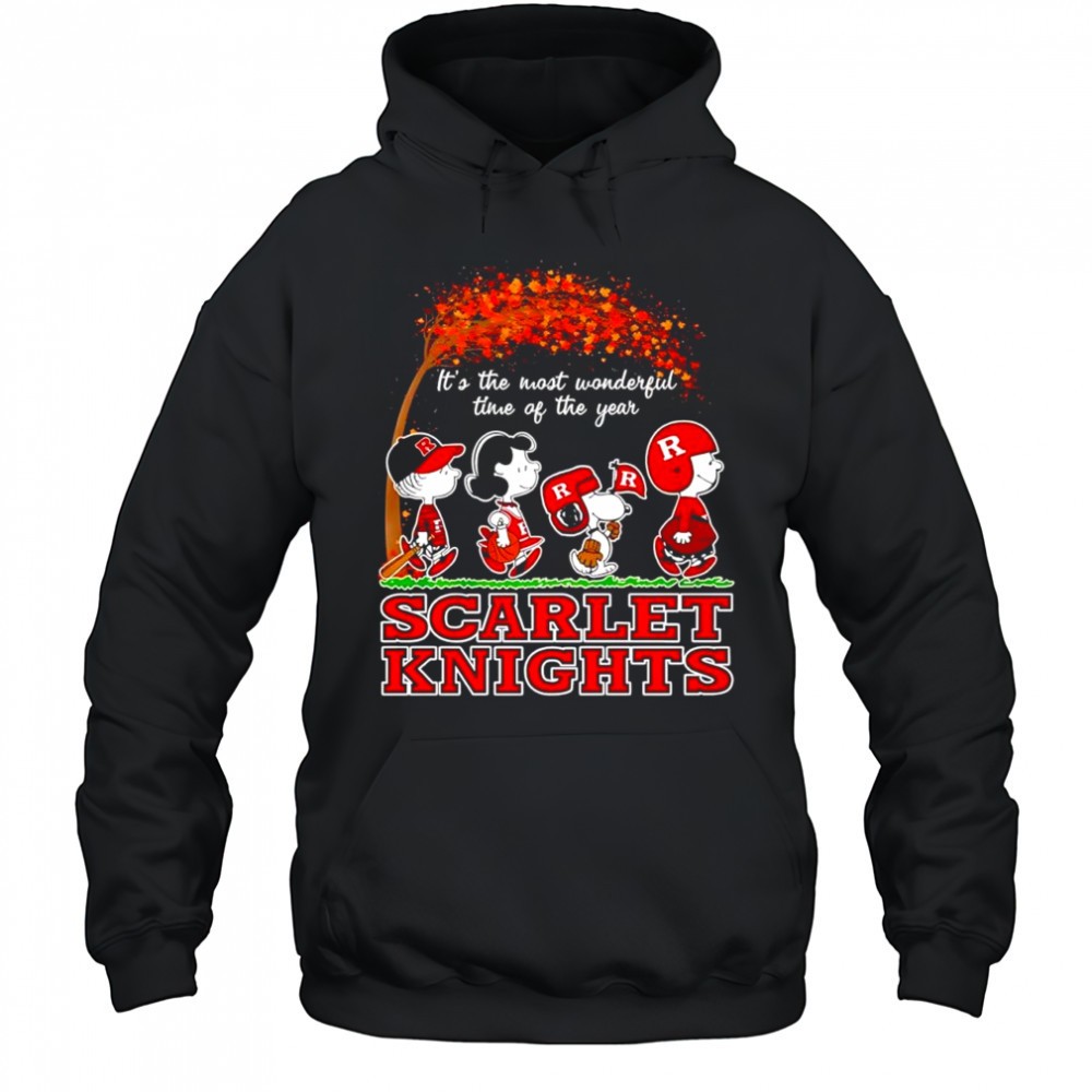 Scarlet Knights x Peanuts characters its the most wonderful time of the year shirt