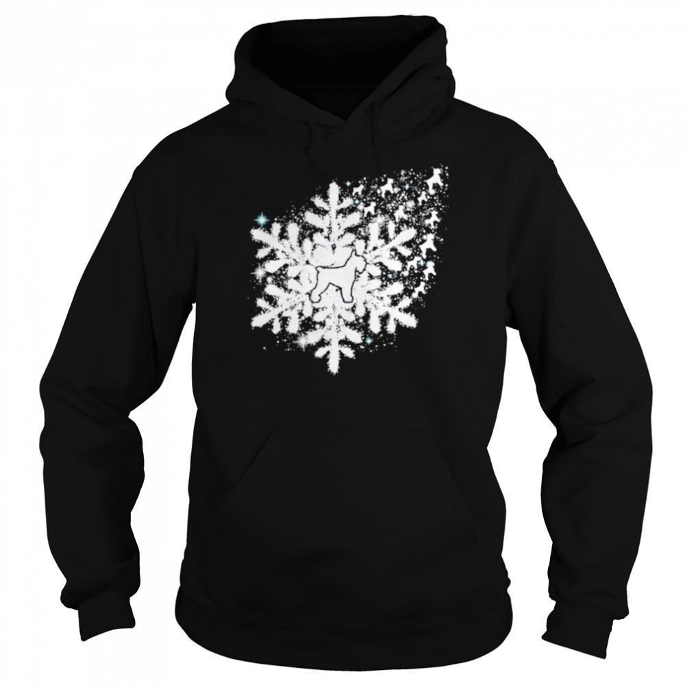 Schnauzer snow flower Xmas shirt