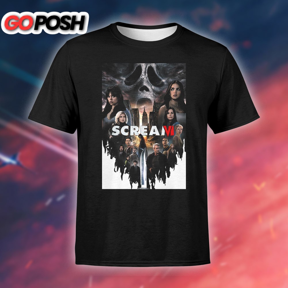 Scream VI Movie Poster Black T-shirt