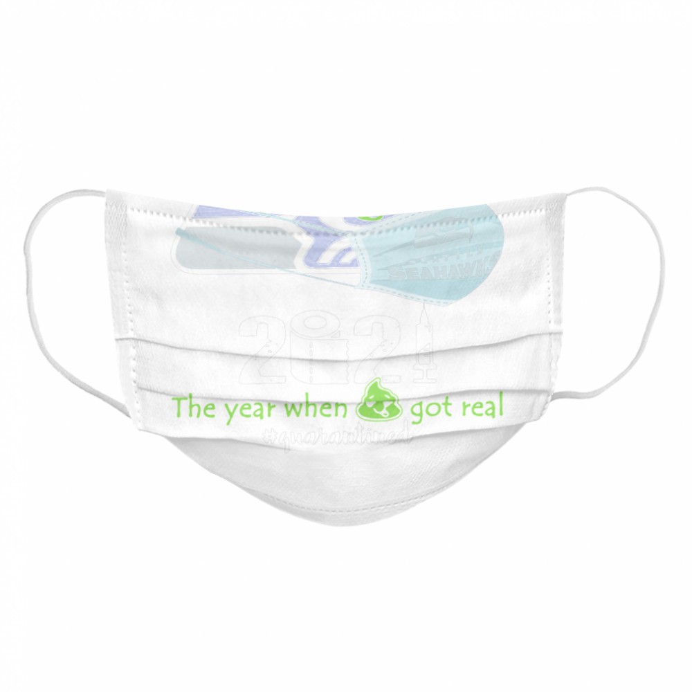 Seahawks face mask 2021 toilet paper the year when got real #quarantined shirt