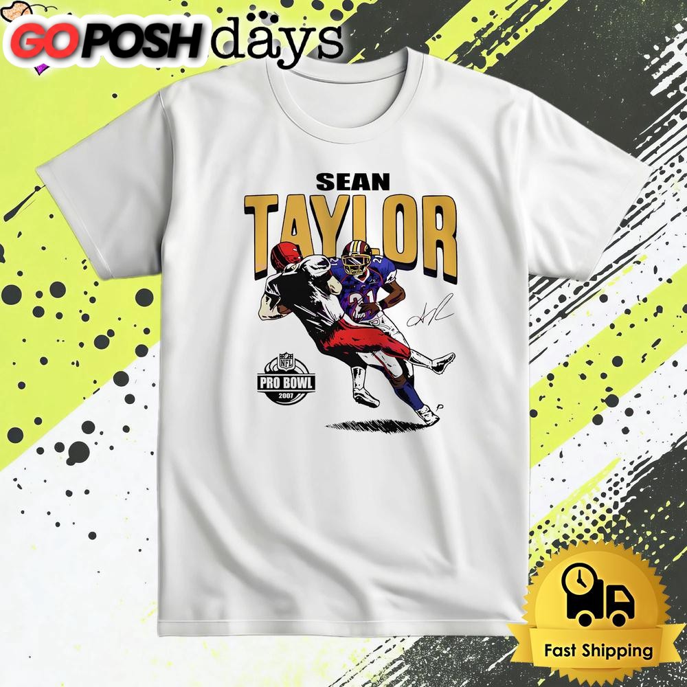 Sean Taylor Washington Commanders Nfl 2007 Pro Bowl Signature T Shirt