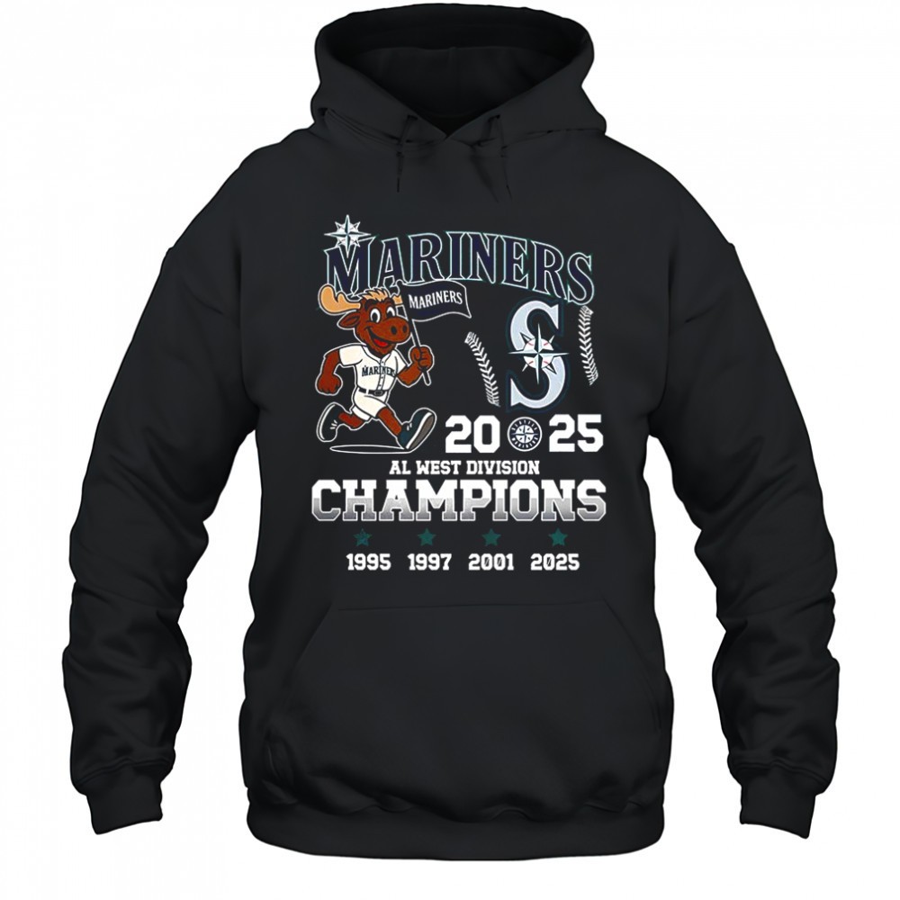Seattle Mariners AL West Division Champions 2025 mascot shirt