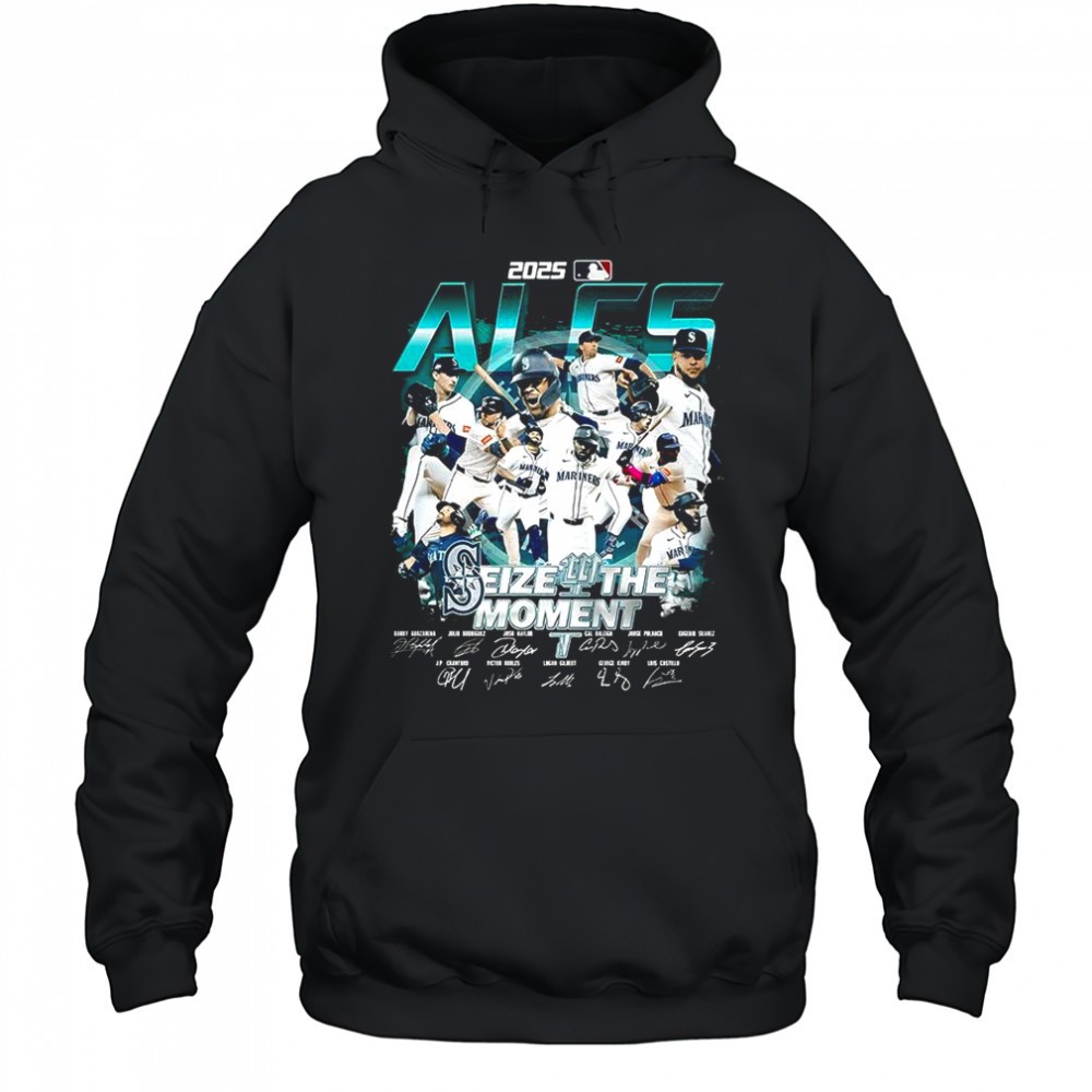 Seattle Mariners baseball 2025 Seize the moment player signature shirt