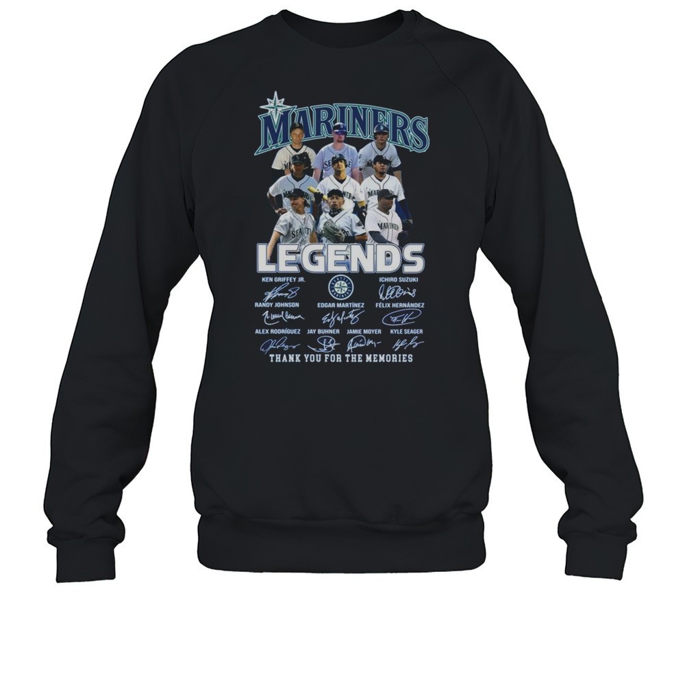 Seattle Mariners Legends Thank You For The Memories Signatures 2025 Shirt