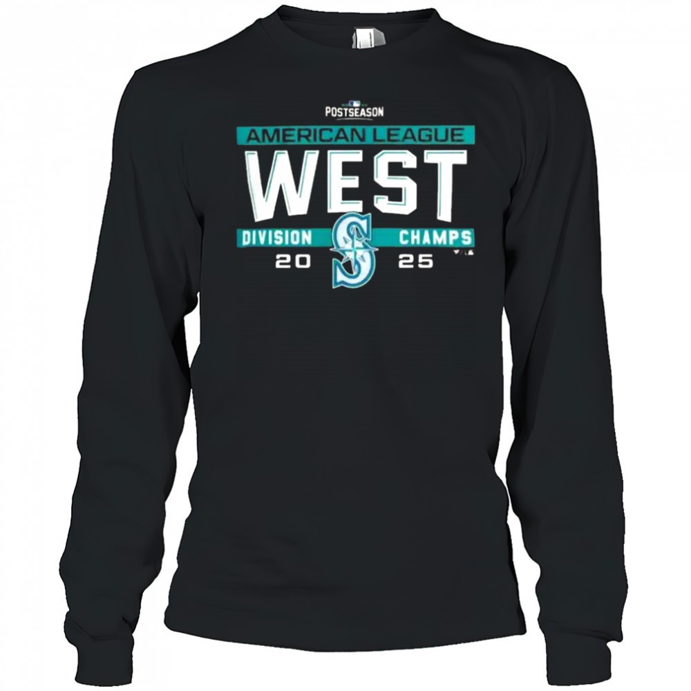 seattle-mariners-mlb-2025-al-west-division-title-postseason-locker-room-team-t-s-knv754g5 Seattle Mariners MLB 2025 Al West Division Title Postseason Locker Room Team T-Shirt