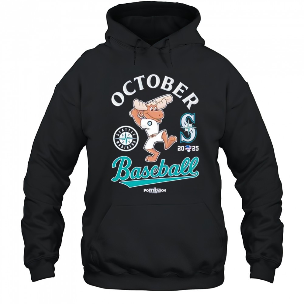 Seattle Mariners moose mascot October baseball 2025 Postseason shirt