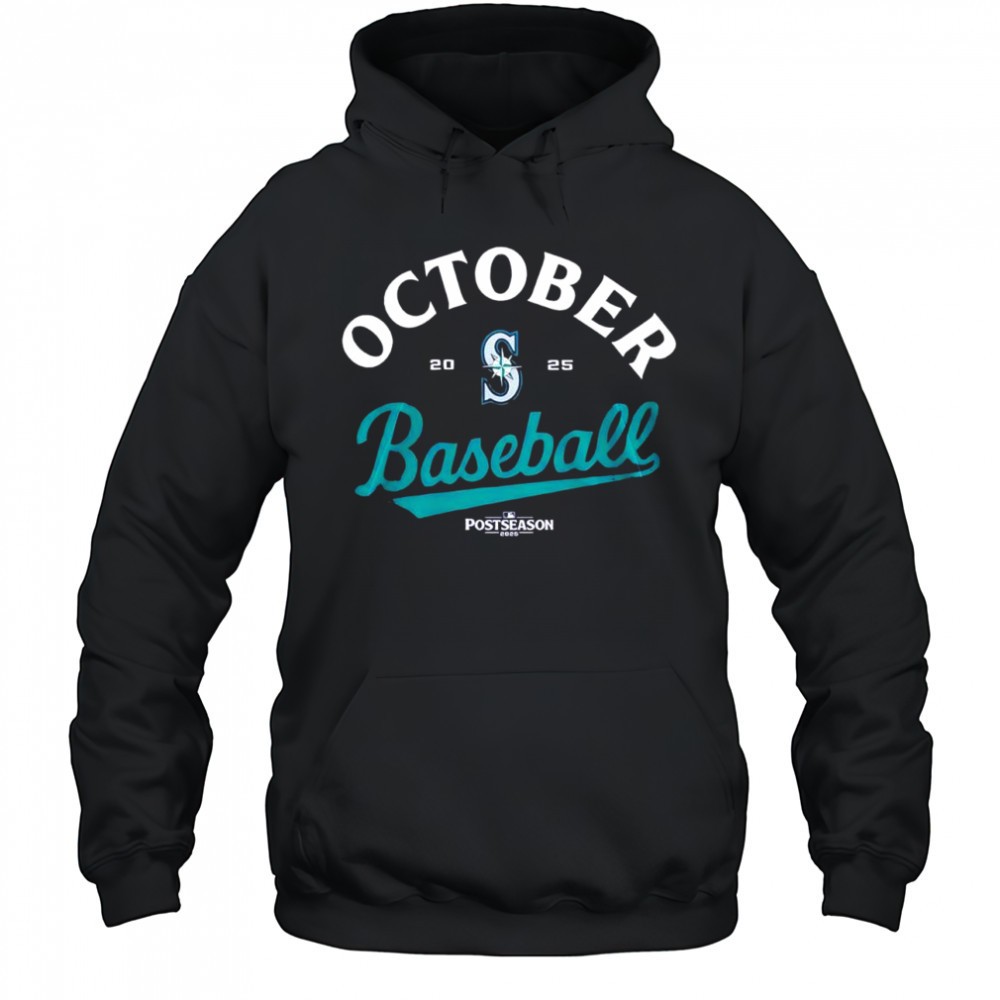 Seattle Mariners October Baseball 2025 MLB Postseason logo shirt