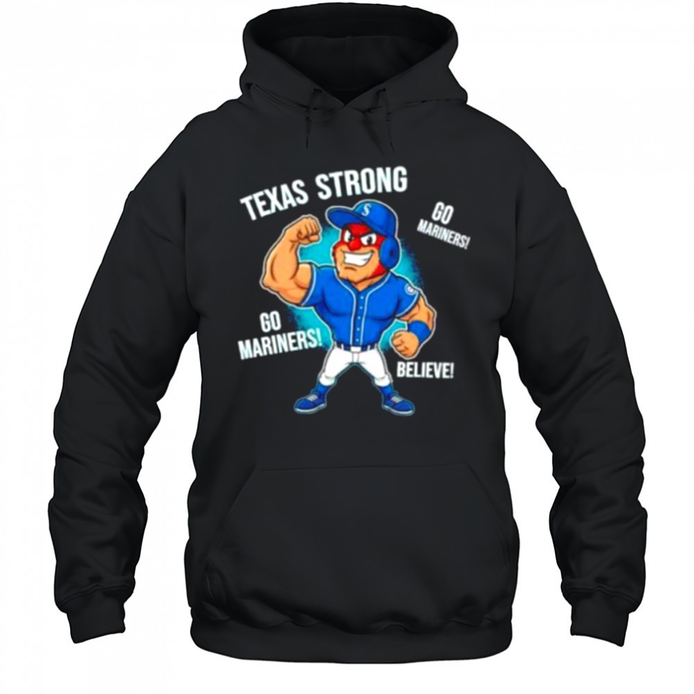 Seattle Mariners Texas Strong Mariner Moose mascot cartoon shirt