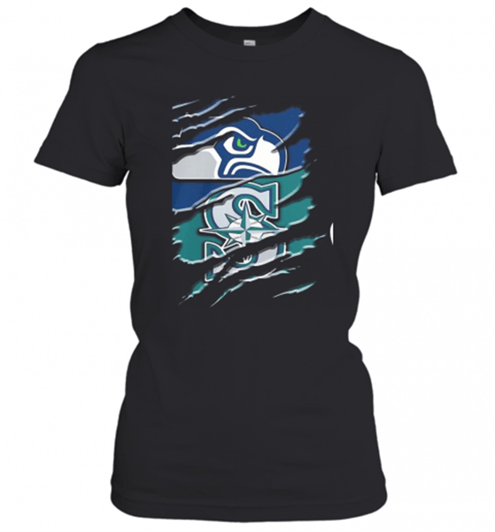 seattle-seahawks-and-seattle-mariners-football-t-shirt-qitcec27 Seattle Seahawks And Seattle Mariners Football T-Shirt