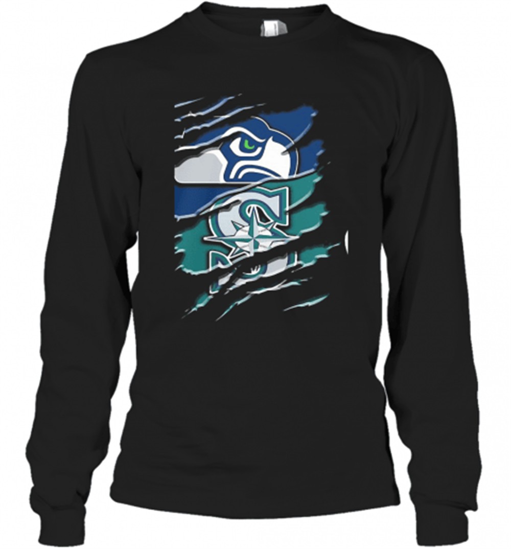 seattle-seahawks-and-seattle-mariners-football-t-shirt-qitcec27 Seattle Seahawks And Seattle Mariners Football T-Shirt