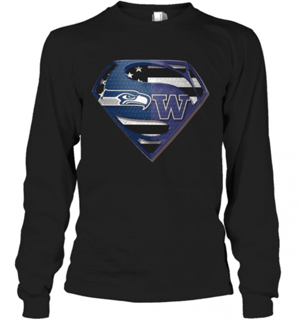 seattle-seahawks-and-washington-huskies-superman-t-shirt-5inzlfqq Seattle Seahawks And Washington Huskies Superman T-Shirt