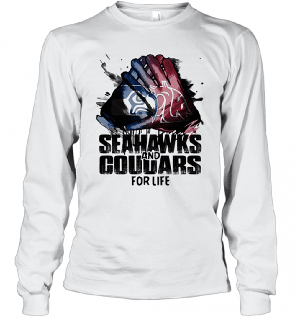 seattle-seahawks-and-washington-state-cougars-for-life-art-t-shirt-q2mtlgms Seattle Seahawks And Washington State Cougars For Life Art T-Shirt