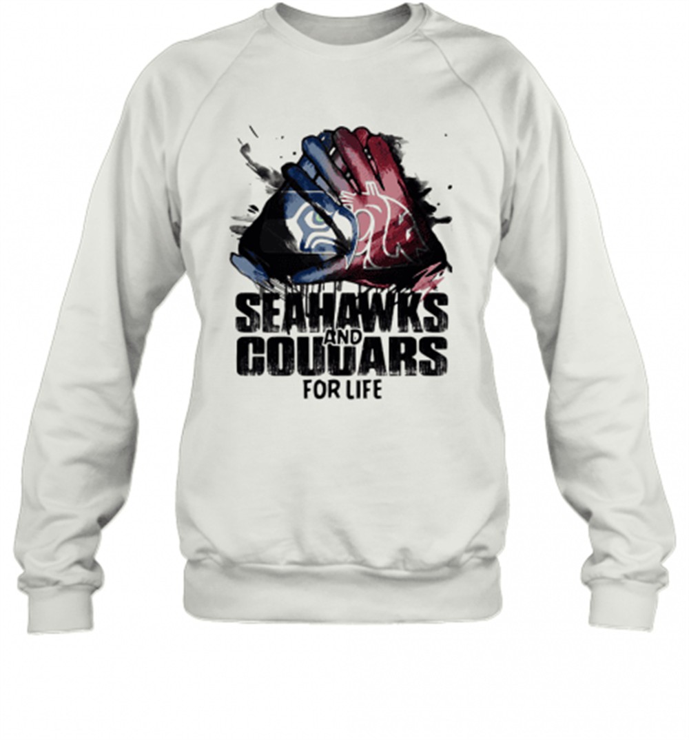 seattle-seahawks-and-washington-state-cougars-for-life-art-t-shirt-q2mtlgms Seattle Seahawks And Washington State Cougars For Life Art T-Shirt