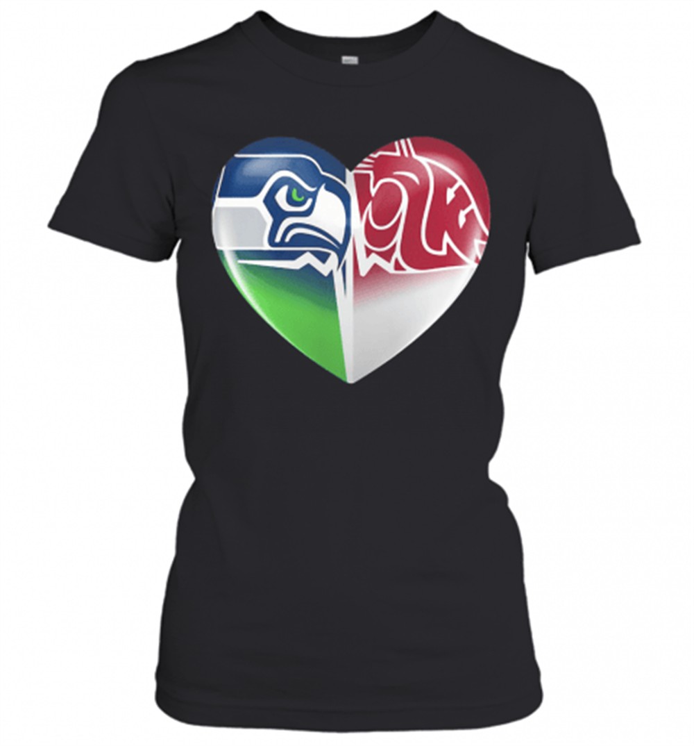 seattle-seahawks-and-washington-state-cougars-t-shirt-wnj79w10 Seattle Seahawks And Washington State Cougars T-Shirt