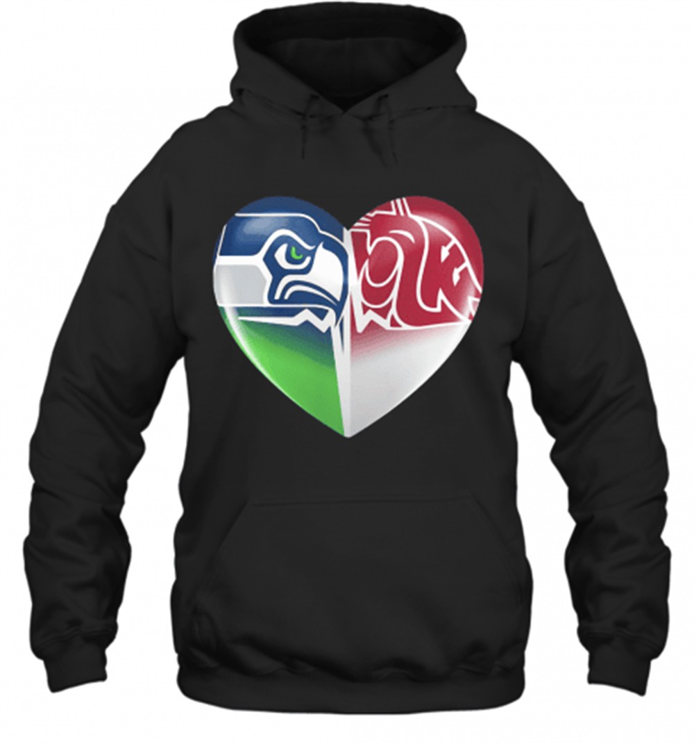 Seattle Seahawks And Washington State Cougars T-Shirt