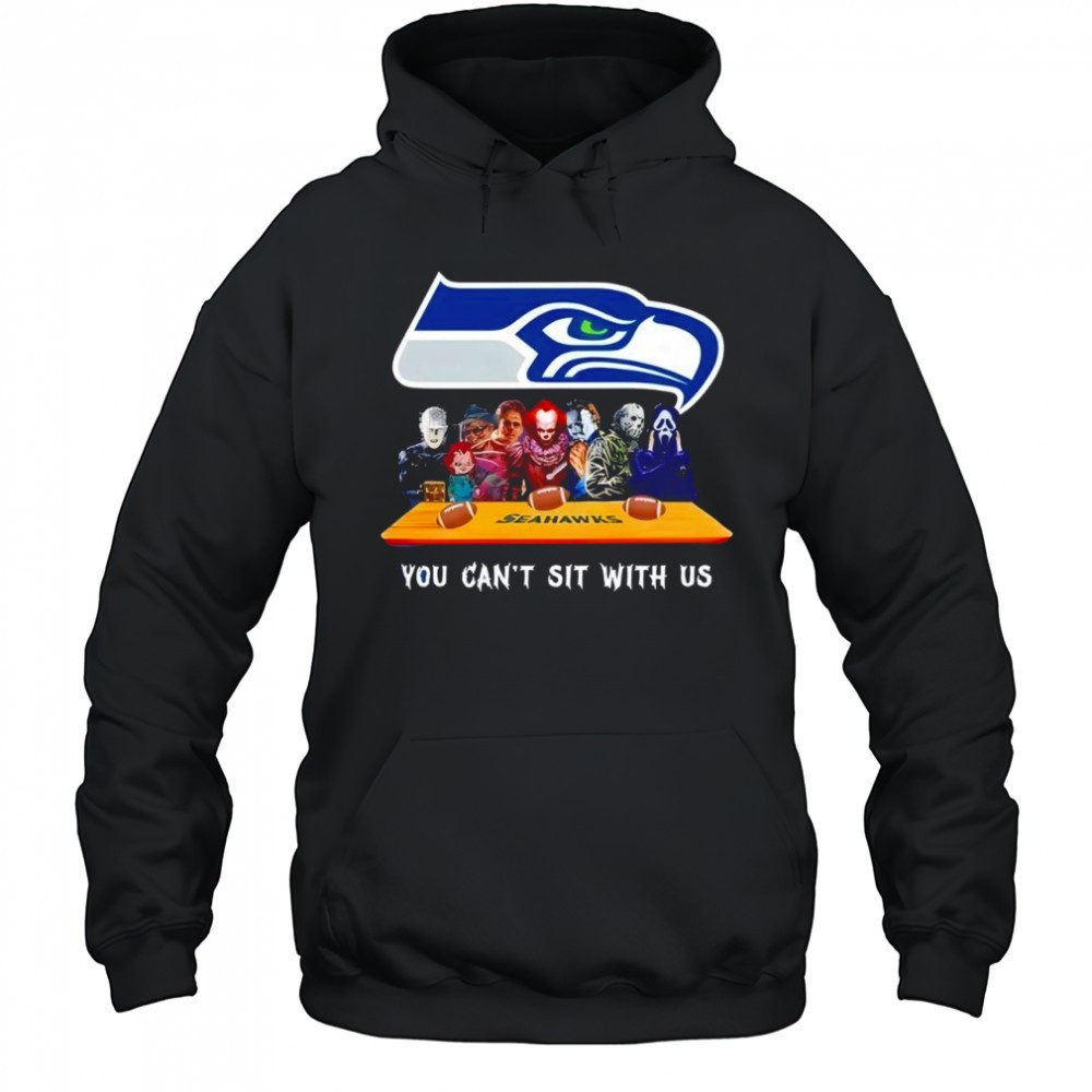 Seattle Seahawks Horror Movies Halloween you cant sit with us shirt