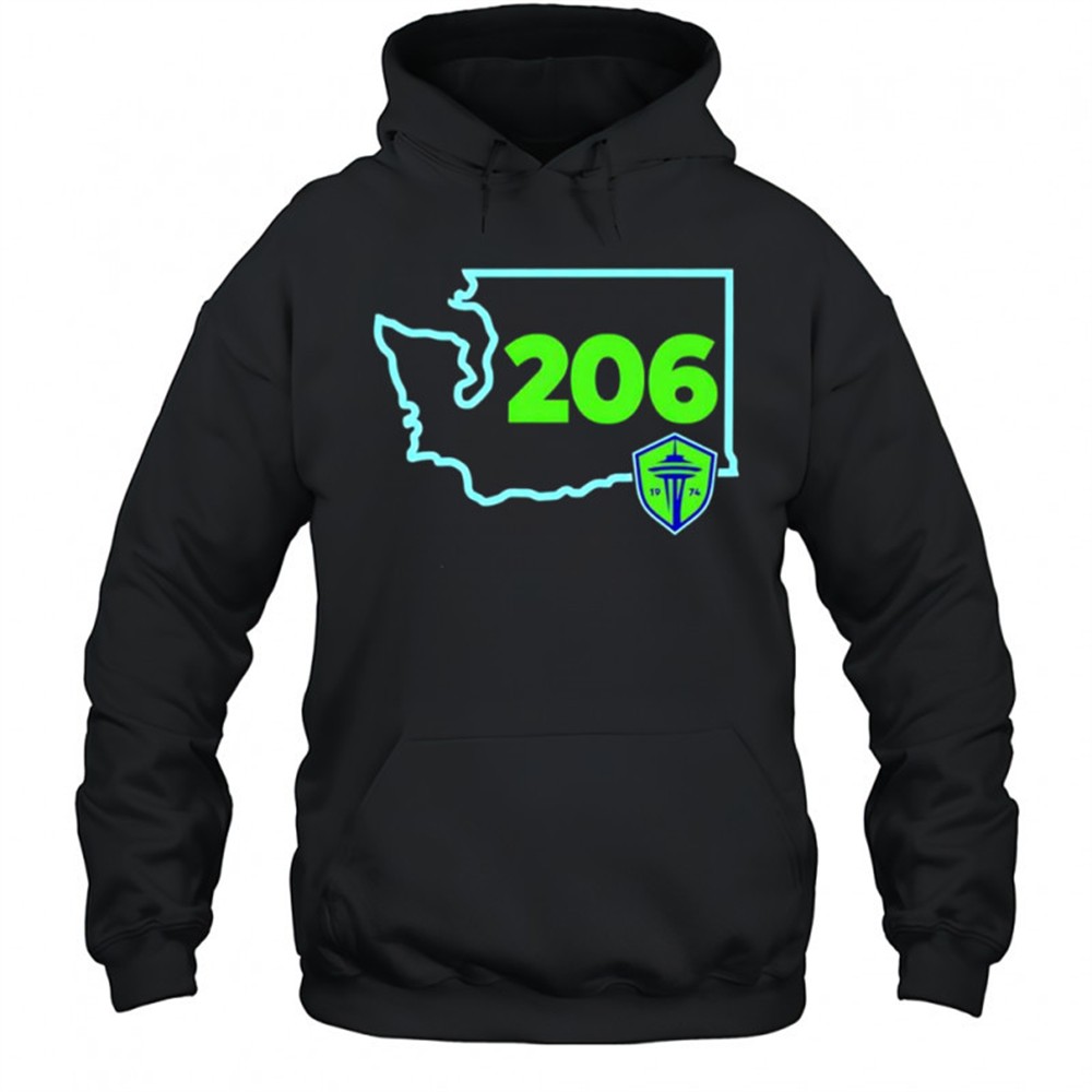 Seattle Sounders 206 FC Area Code State shirt