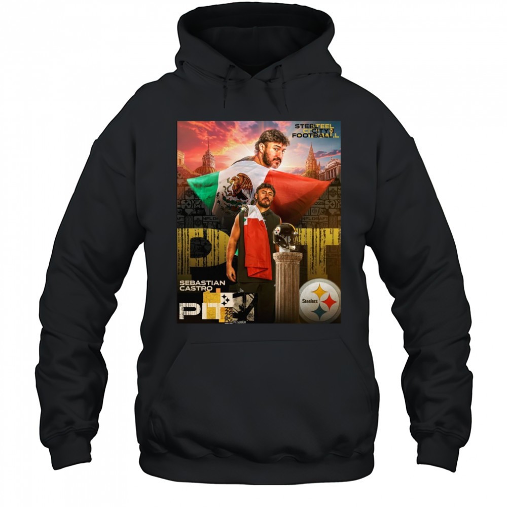 Sebastian Castro Pittsburgh Steelers Steel City Football Poster t-shirt