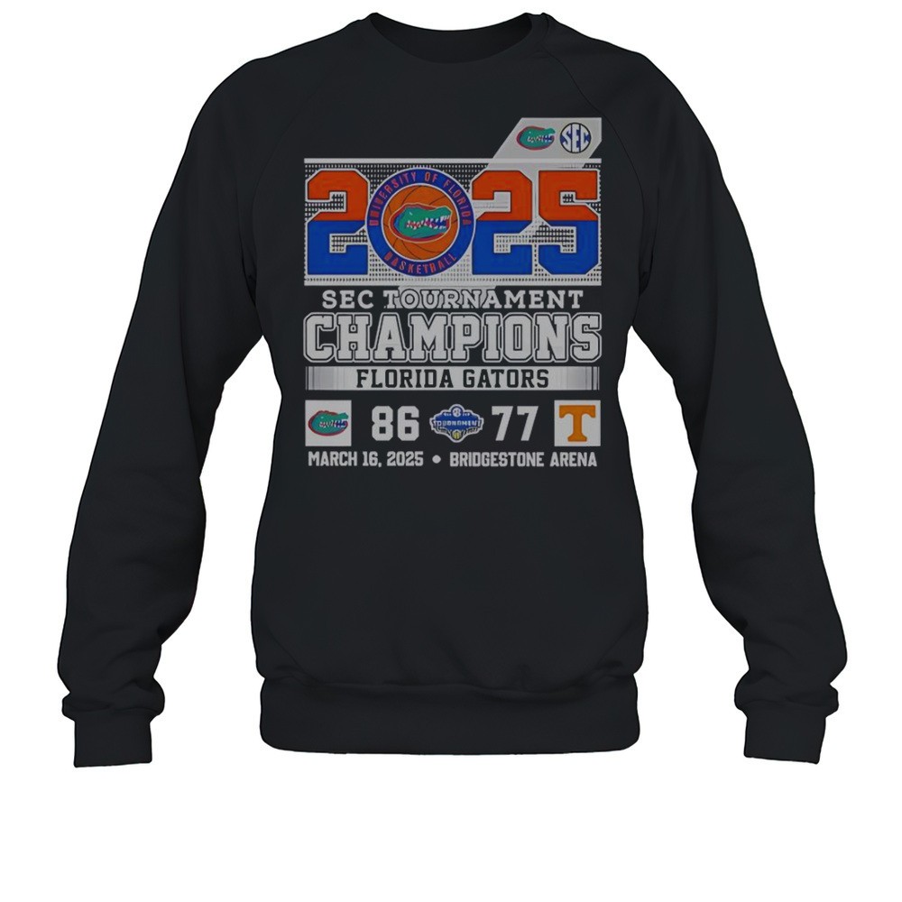 SEC Tournament Champions Florida Gators Beat Tennessee Volunteers 2025 T-Shirt