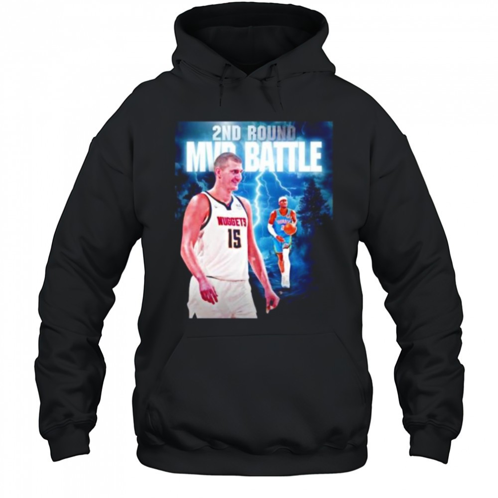 Second round MVP battle Nikola Jokic Denver Nuggets and Shai OKC Thunder shirt