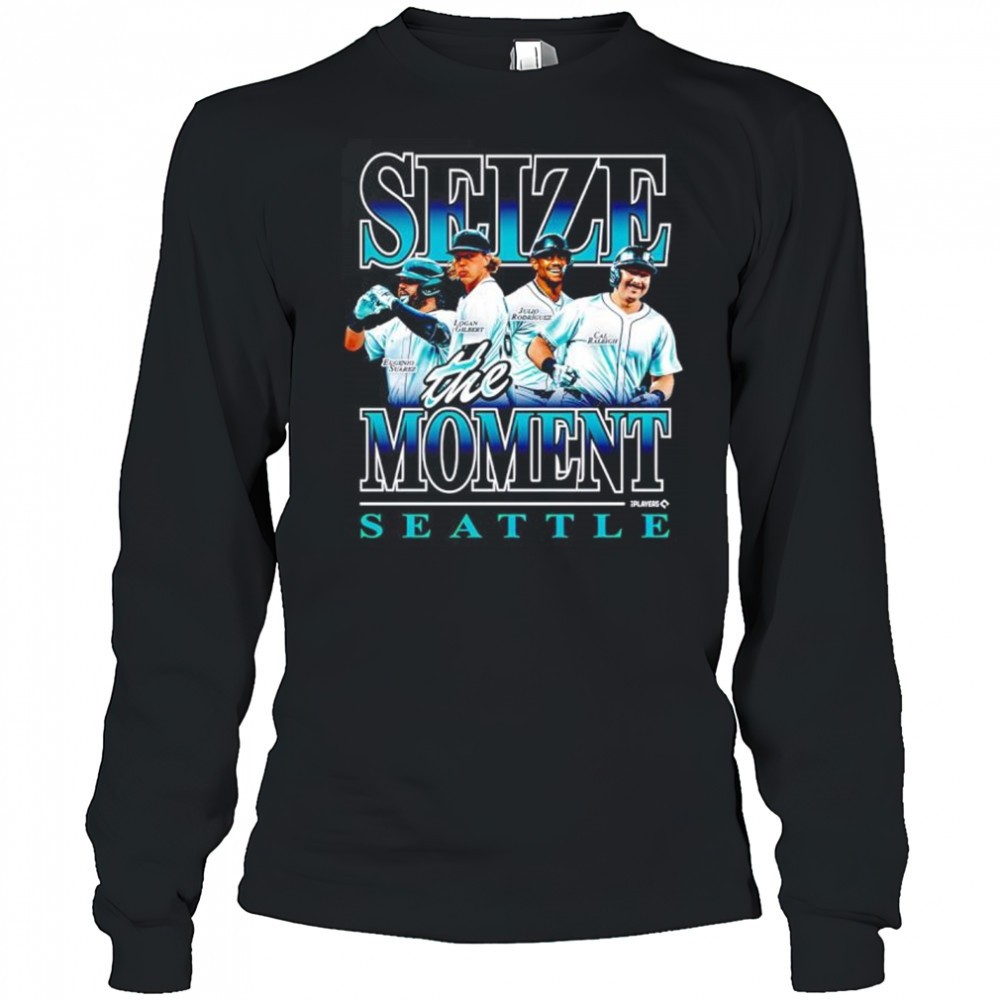 seize-the-moment-seattle-mariners-eugenio-suarez-logan-gilbert-julio-rodriguez-c-3h61p3xn Seize The Moment Seattle Mariners Eugenio Suarez Logan Gilbert Julio Rodriguez Cal Raleigh Shirt