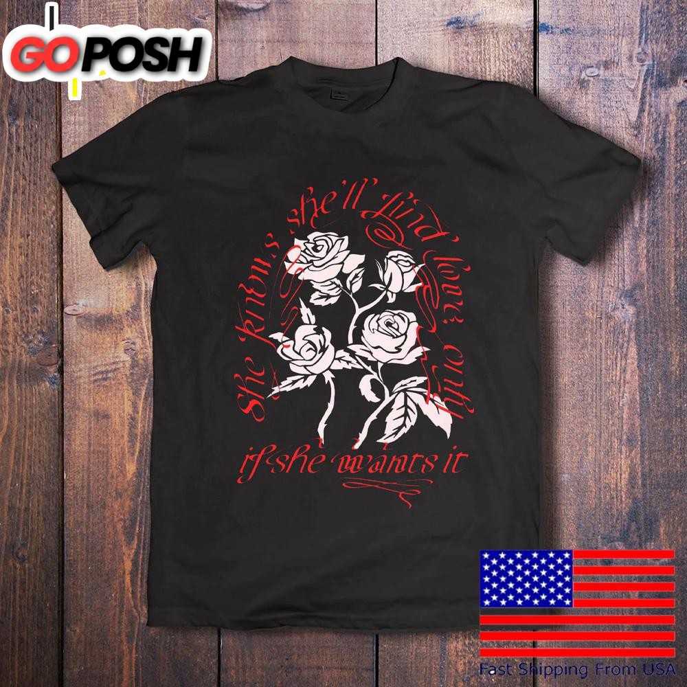 Selena Gomez She Will Find Love Only If She Wants It Floral T-Shirt