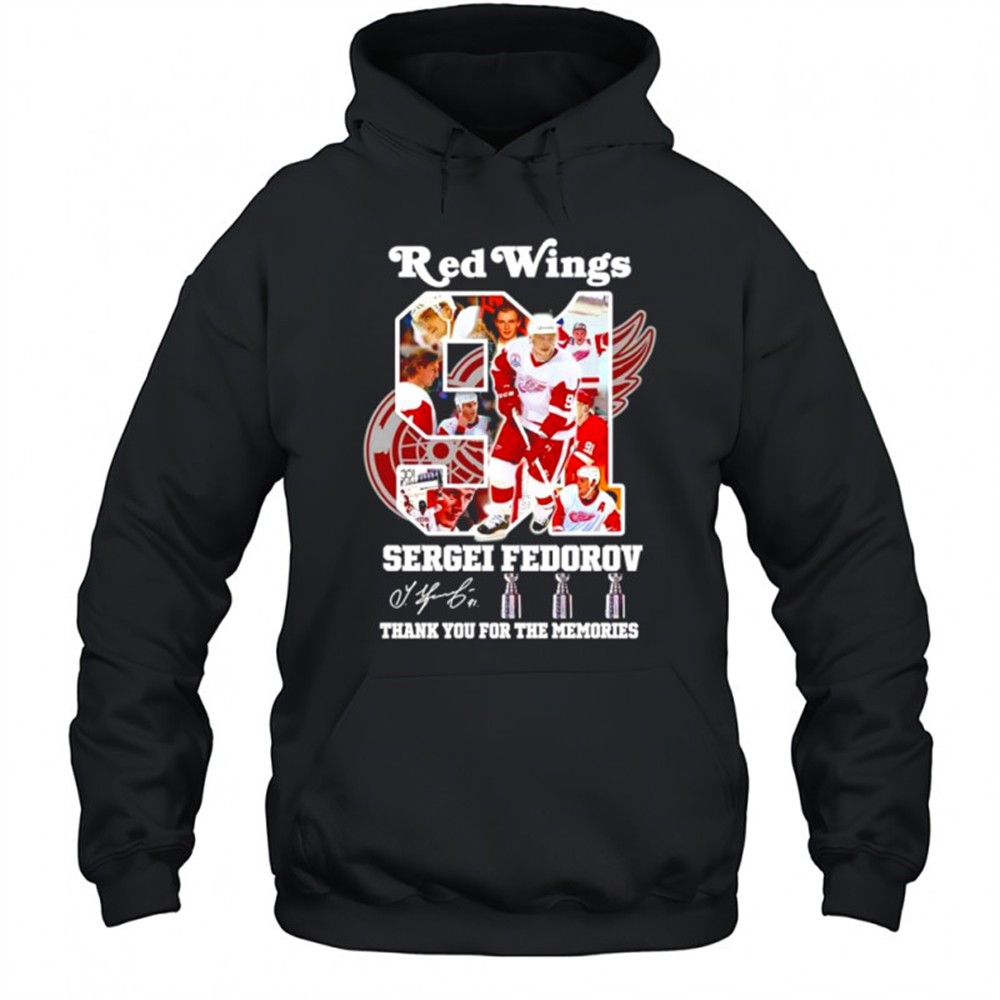 Sergei Fedorov Red Wings thank you for the memories signature shirt