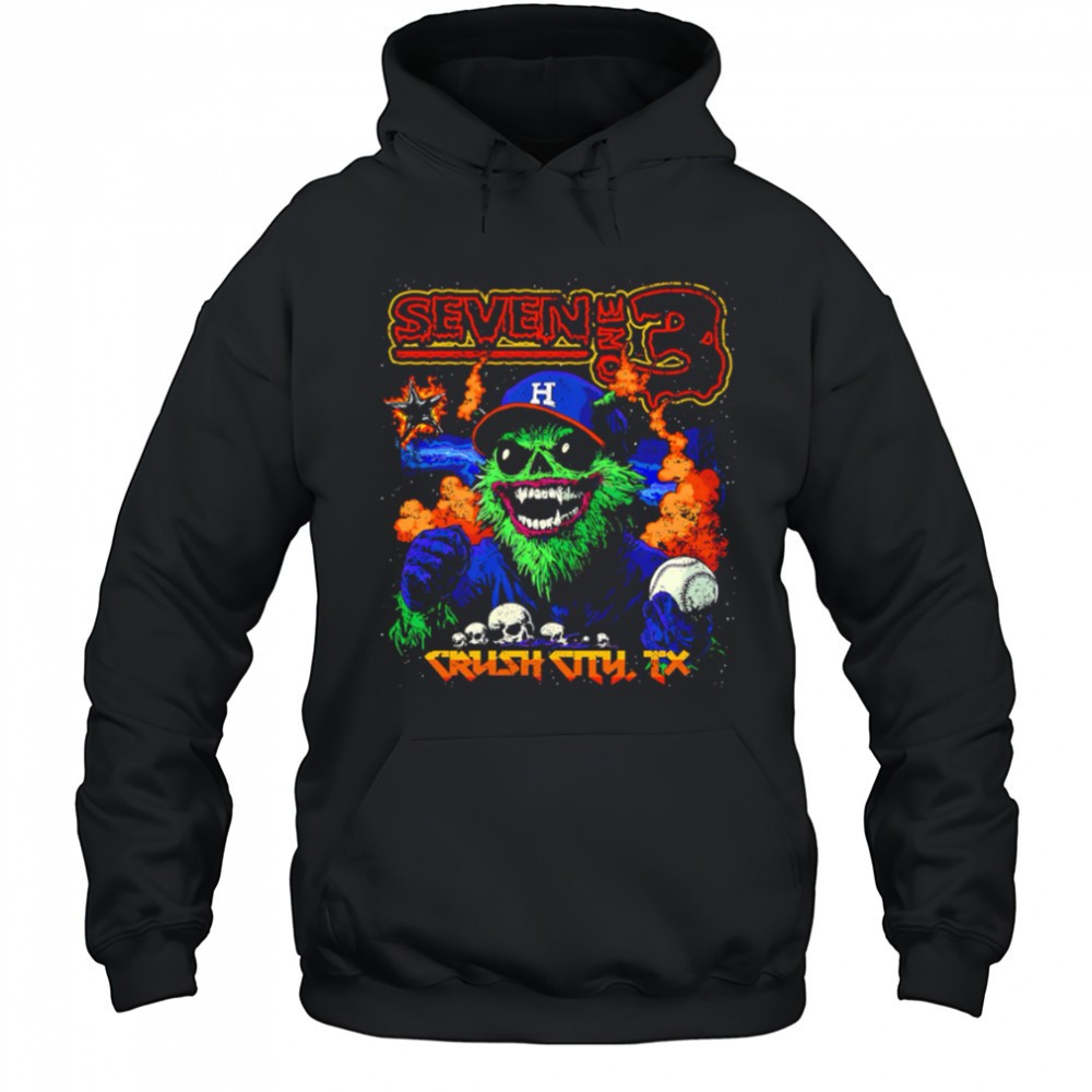 Seven one 3 Crush City Concert mascot monster Houston Astros T shirt