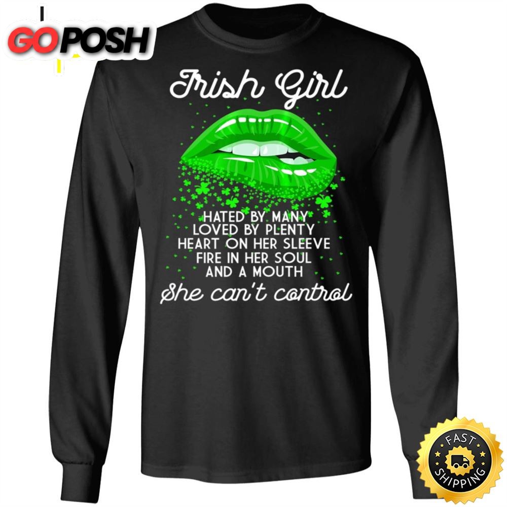 Sexy Lips Irish Girl Happy St. Patricks Day Shirt