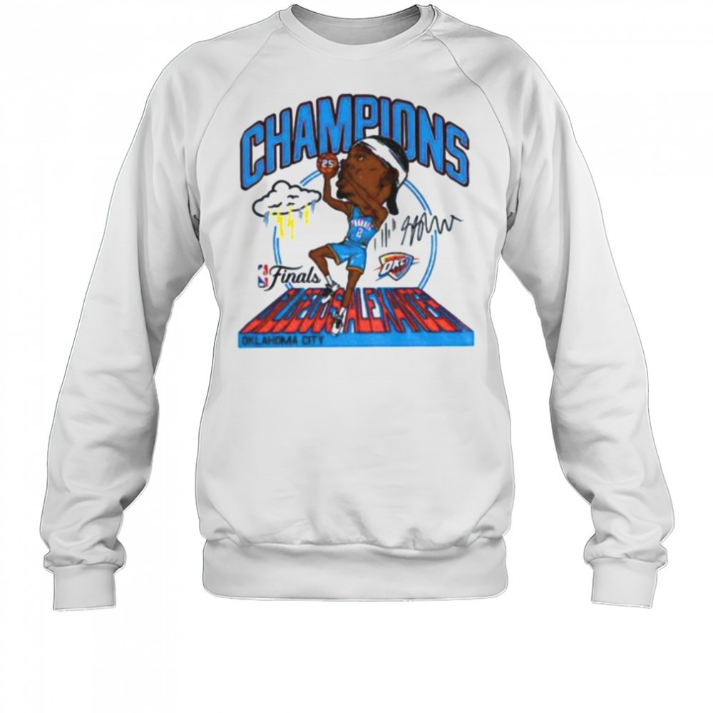 shai-gilgeous-alexander-caricature-oklahoma-city-thunder-nba-finals-champions-si-fahd0x84 Shai Gilgeous Alexander caricature Oklahoma City Thunder NBA Finals Champions signature shirt