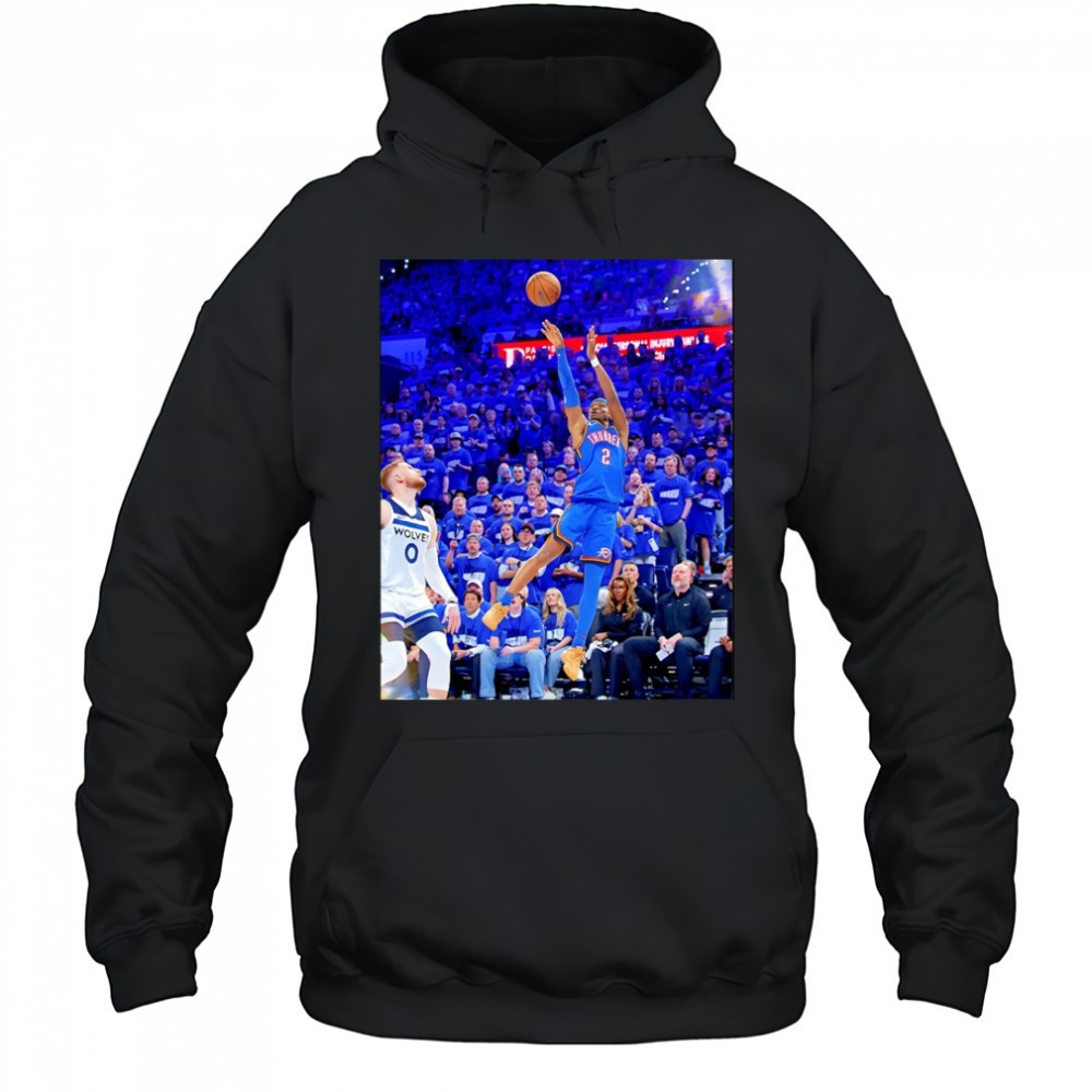 Shai Gilgeous Alexander Oklahoma City Thunder NBA Basketball Game Frames shirt