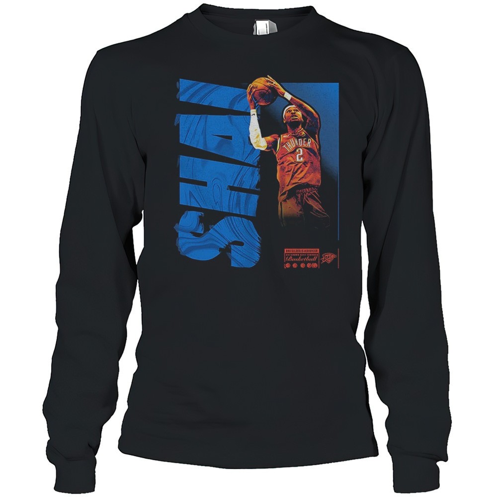 shai-gilgeous-alexander-oklahoma-city-thunder-nba-basketball-player-wave-graphic-eyyv6xsn Shai Gilgeous-Alexander Oklahoma City Thunder NBA Basketball Player Wave Graphic Shirt