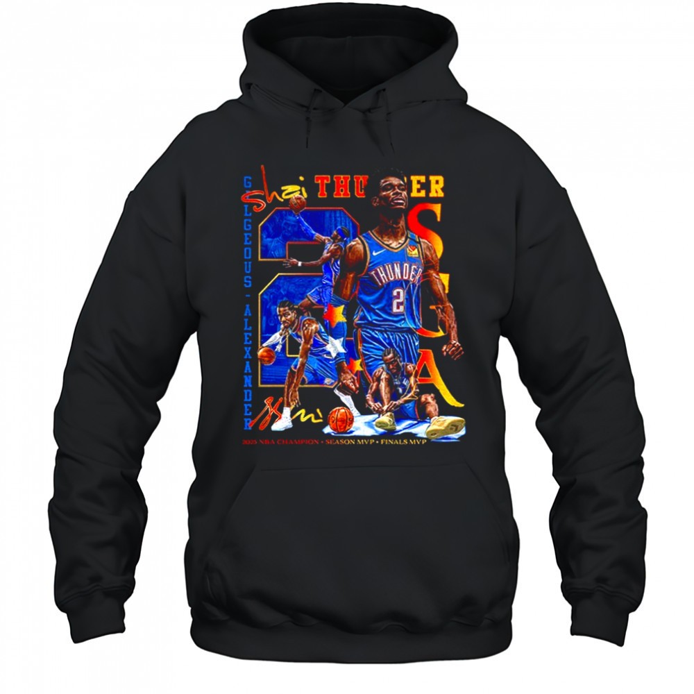 Shai Gilgeous-Alexander Oklahoma City Thunder NBA Champion Season MVP Finals MVP Basketball graphic shirt