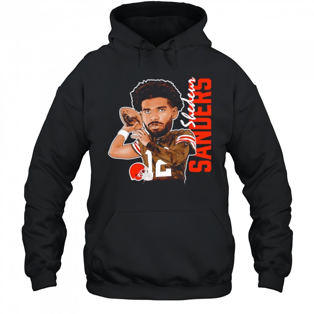 Shedeur Sanders Cleveland Browns caricature graphic shirt